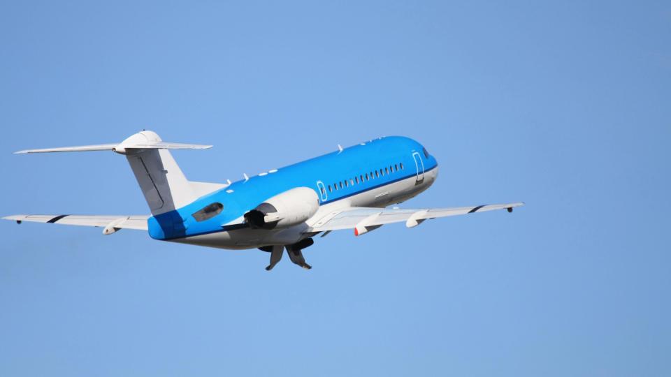 Vliegtuig in de lucht 