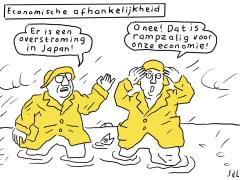 Economische onafhankelijkheid: "Er is een overstroming in Japan!" "Oh nee! Dat is rampzalig voor onze economie!"