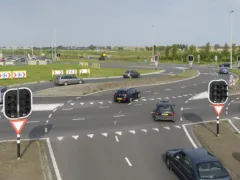 Rotonde met auto's