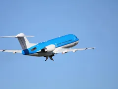 Vliegtuig in de lucht 