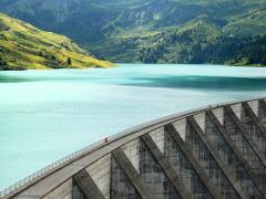 A dam in the Swiss Alps