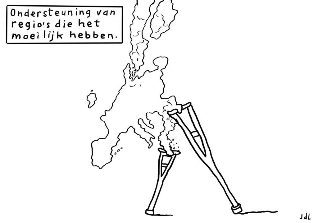 Ondersteuning van regio's die het moeilijk hebben.