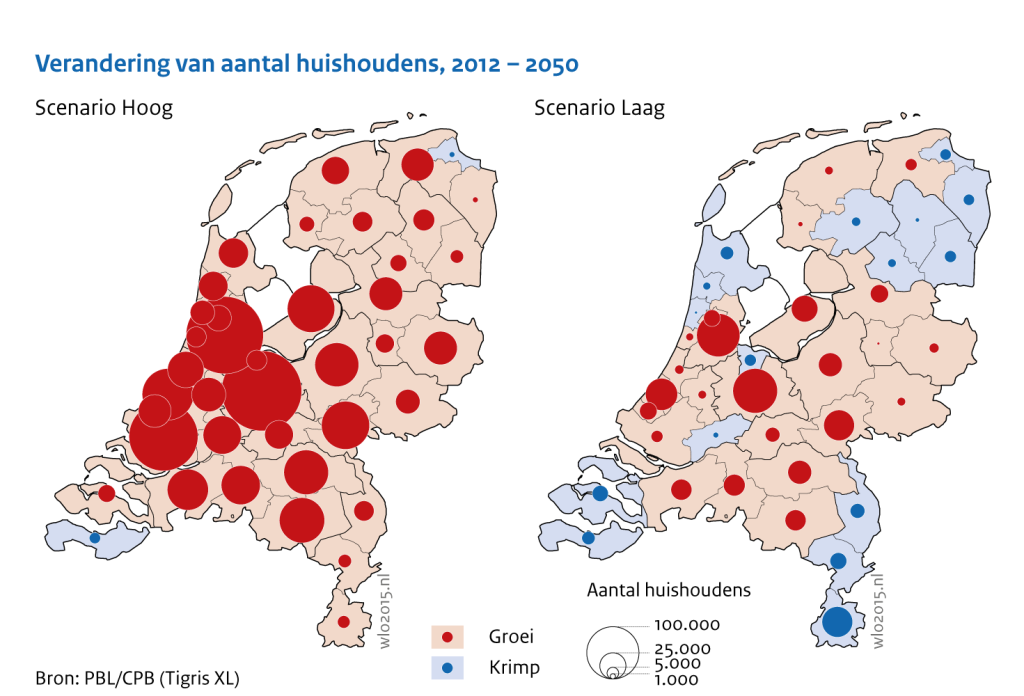 Verandering van aantal huishoudens