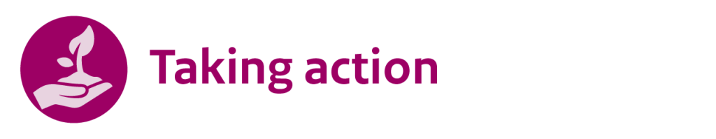 Taking action Header Taking action