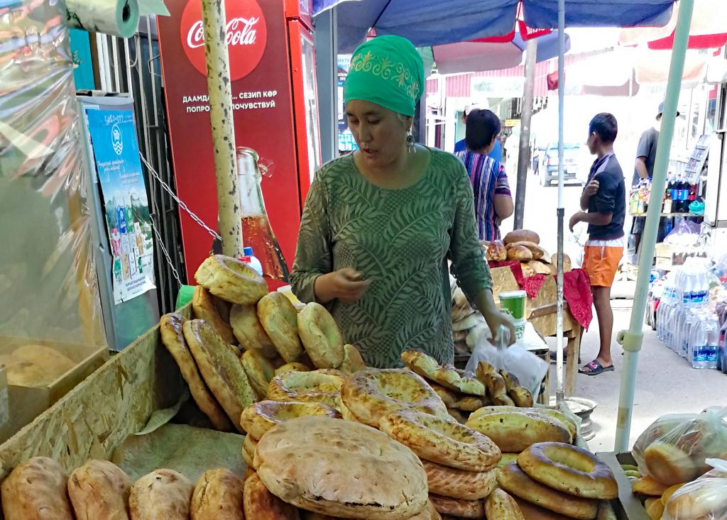 A food market in Kyrgyzstan